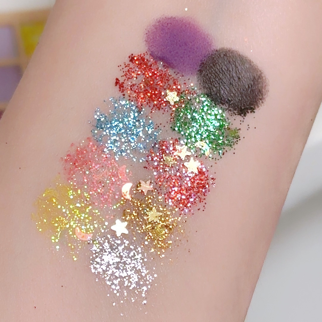 MGL40 dreamy color eyeshadow palette, pearlescent sequins, glitter powder, cosplay makeup, children's stage makeup, performance cosmetics undefined