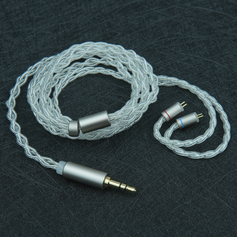 Four-Strand Silver-Plated Headphone Upgrade Cable Mmcx0.78 Pin Hifi Fever-Grade Sound Balance Plug Hand-Woven