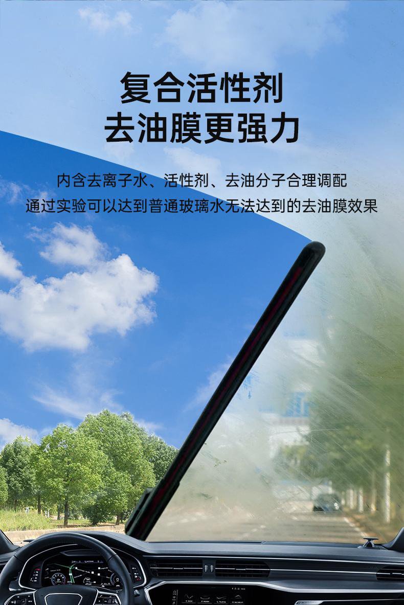 Windshield Glass Cleaner 1.8L Anti-Rain Coating Oil Film Remover Insect Glue Cleaner Descaling Winter Anti-Freeze