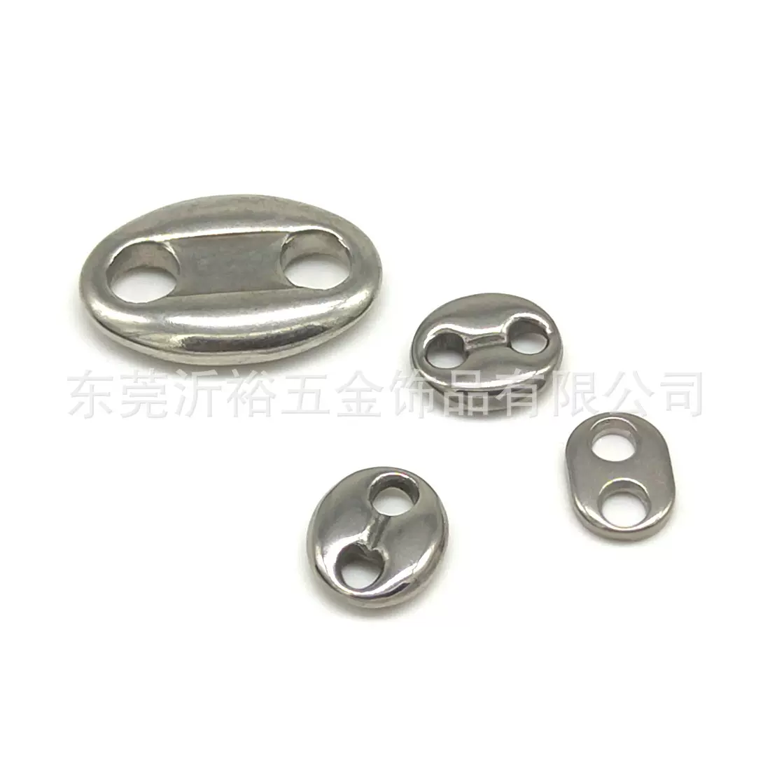 时尚不锈钢咖啡豆溜光服饰DIY手工配链连接饰品配件生产工厂