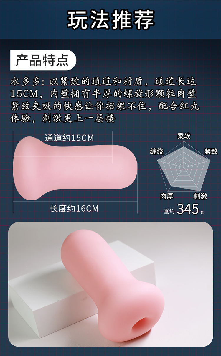 Jiuai Male Masturbation Device TPE Inverted Mold Manual Non-Inflatable — detail image 6