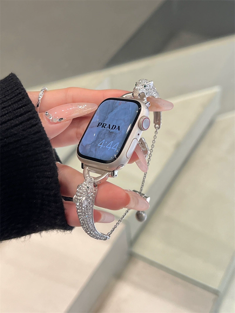 Apple, браслет, ремешок для часов, инкрустированные бриллианты, стиль Chanel, 41mm