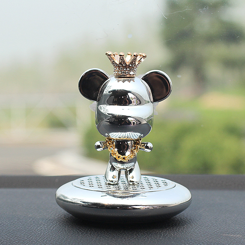 Aromaterapia para automóvil, oso violento, nuevos productos creativos, adornos para automóviles, consola central interior del automóvil, chapado con diamantes, oso femenino