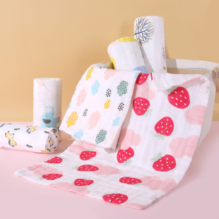 Newborn baby towel wholesale cotton 6 layer gauze baby small square towel children's towel cotton a soft absorbent