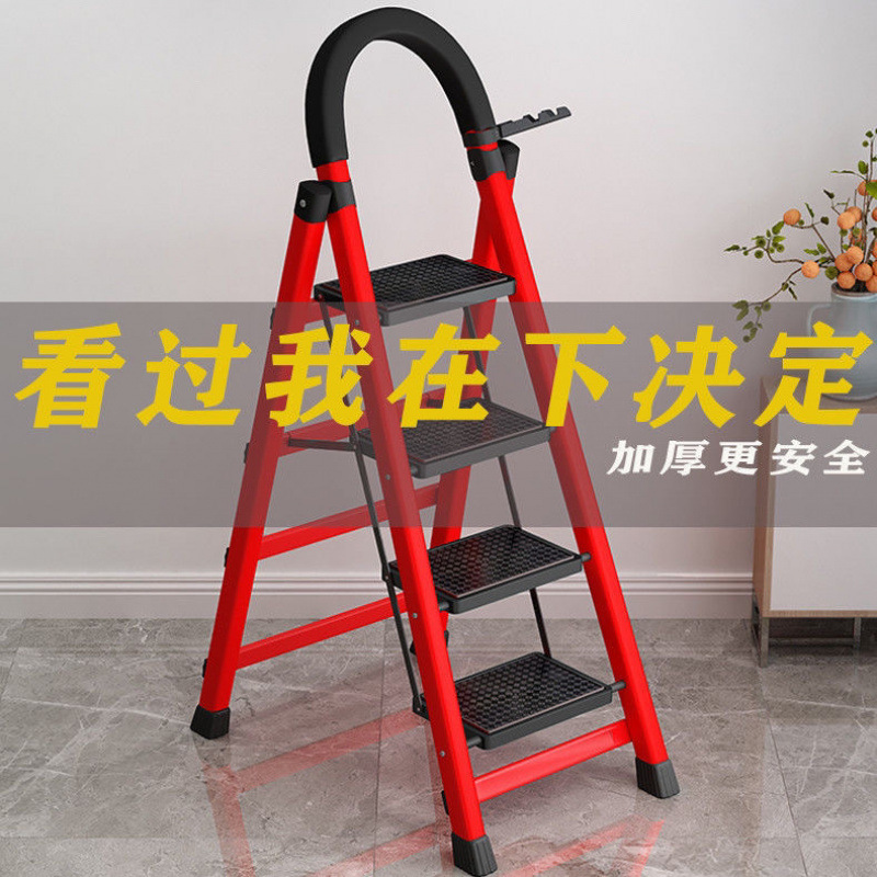escalera doméstica escalera plegable de acero al carbono espesa escalera móvil escalera retráctil escalera multifuncional escalera interior