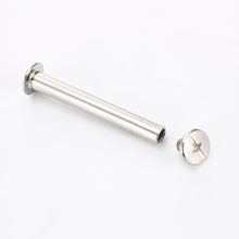 【4mm-125mm】杆径φ5铁账本钉表面电镀白镍样卡画册对锁子母铆钉