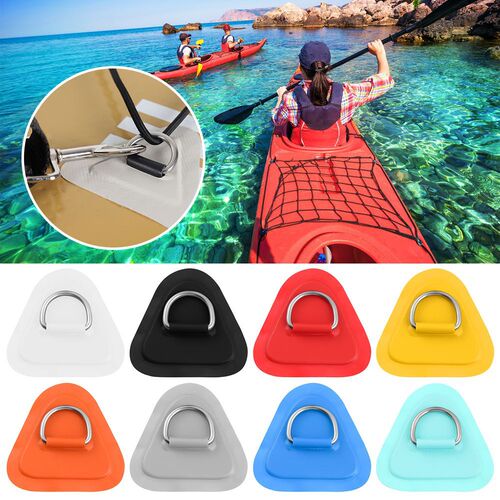 Inflatable boat safety rope buckle storage rope buckle kayaking stainless steel D-type buckle storage rope fixing buckle paddle board accessories