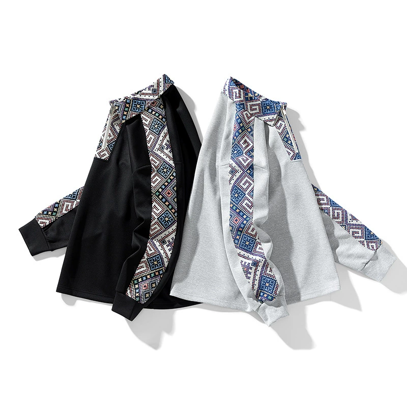 Внешняя торговля оптом 2024 нишевые дизайны трикотажные жаккардовые шитые polo воротник свитера пара дикий пуловатный топ