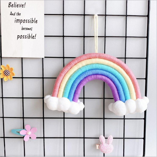 ins decoration Nordic style cloud rainbow home decoration children's room decoration pendant woven hanging wall hanging pendant