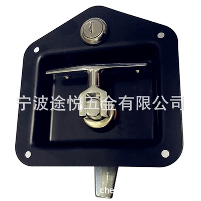 Factory supply stainless steel car tool box lock black spray plastic T-lock tool box lock RV lock fast clip