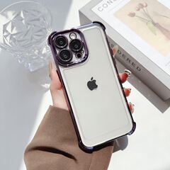 氣囊加厚防摔電鍍14手機殼蘋果13保護套適用iphone15promax氣墊12