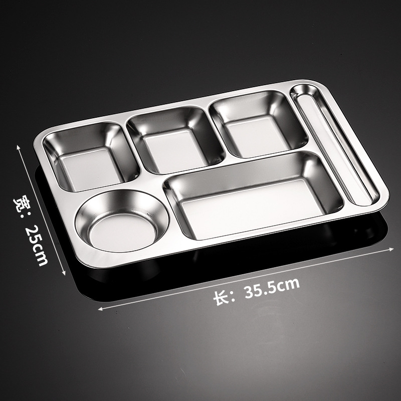 Dinner plate stainless steel for elementary school students, increased thickness