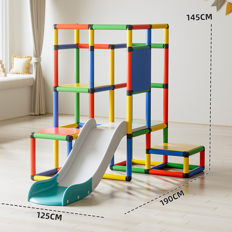 Pipa de escalada de tubería de cambio múltiple combinación de jardín de infantes de color interior de escalada de niños entrenamiento sensorial de escalada de roca juguetes de puente oscilante