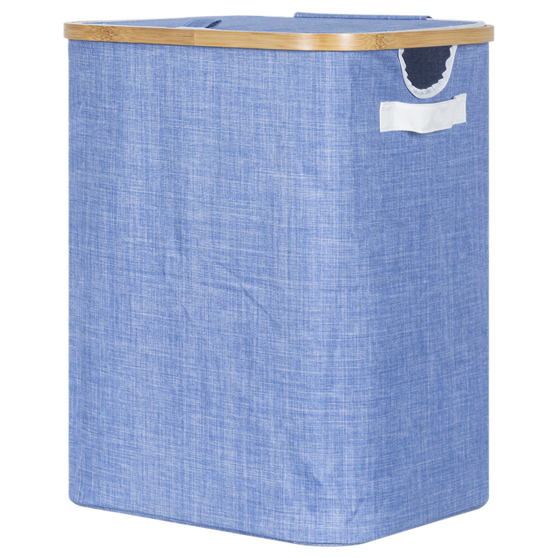 Cesta de ropa sucia de bambú de Nan Cesta de almacenamiento de ropa sucia de baño multifuncional plegable al aire libre Cesta de acabado de bambú