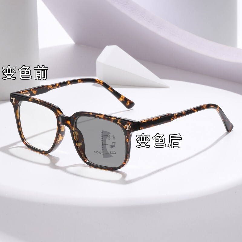 Multifocal Light-Sensitive Color-Changing Anti-Blue Light Glasses Frame, Trendy Plain Glasses, Glasses Frame, Far and Near Dual-Use Reading Glasses Multifocal Light-Sensitive Color-Changing Anti-Blue Light Glasses Frame, Trendy Plain Glasses, Glasses Frame, Far and Near Dual-Use Reading Glasses