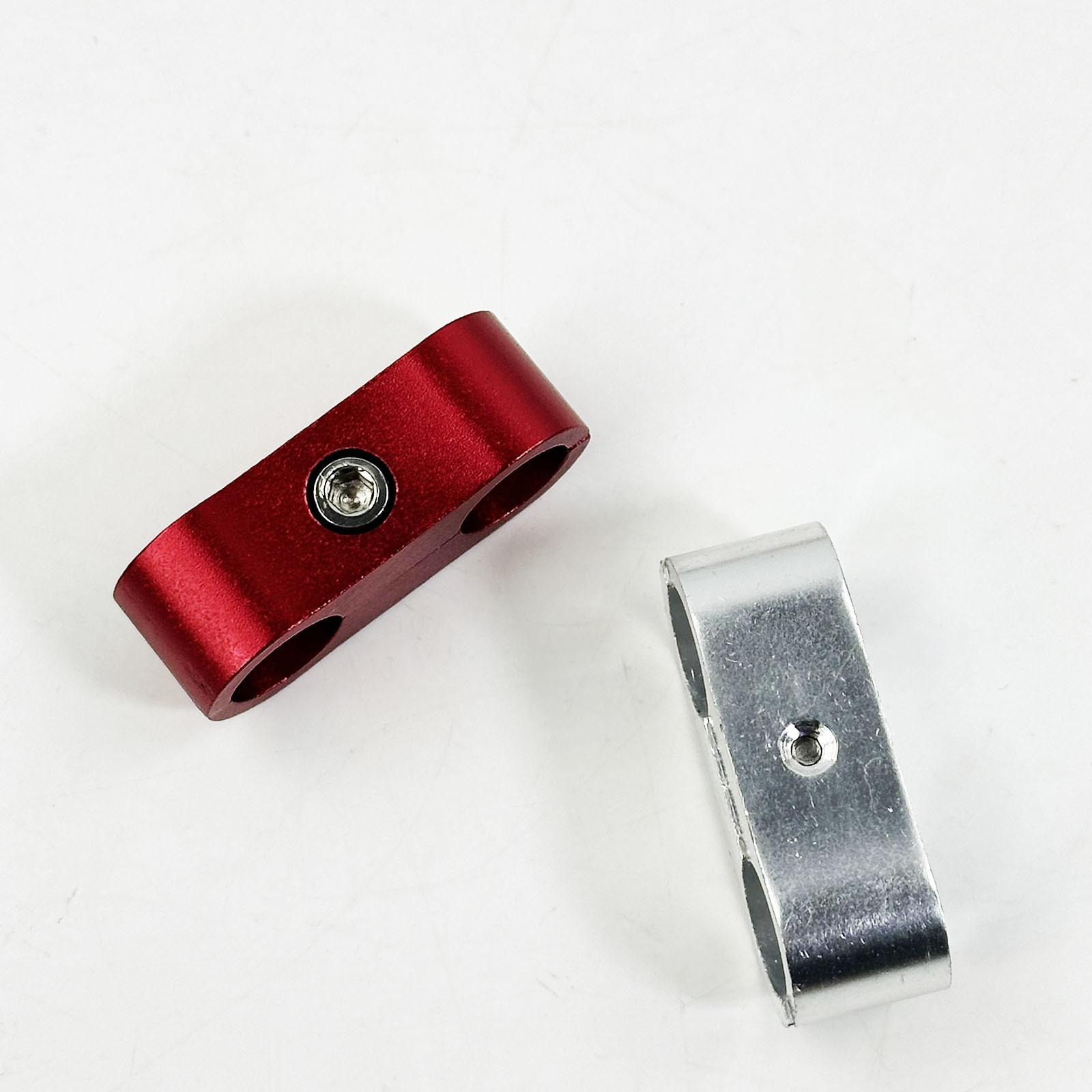 Car Parts An4-An20 Braided Oil Hose Double-Hole Clamp Separation Buckle Aluminum Alloy Pipe Clamp Suitable for Various Hoses