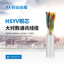 廠家直銷國標銅芯HSYV室內大對數10/25/50/100通信電話語音電纜線