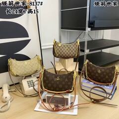 娅莉世家2025新轻便柔软链条老花腋下包通勤洋气单肩斜挎麻将包潮