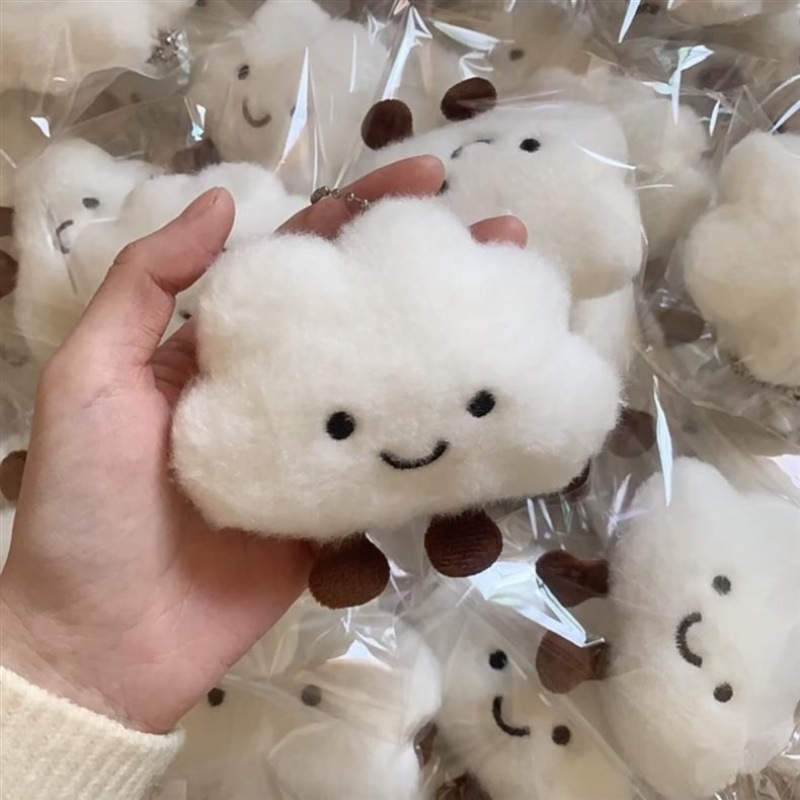 Bolsa de muñeca de peluche colgante llavero adorable broche accesorios llavero joyas colgante de peluche bolso escolar