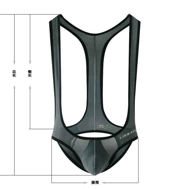Cross-border Men's Summer Ice Silk Mesh Breathable One-piece Backless Sexy Double Thong Underwear With Butt-lifting_voghion.com