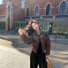 高级肯豆风短款羽绒服女90白鸭绒冬季时尚感加厚黑色咖啡色面包服