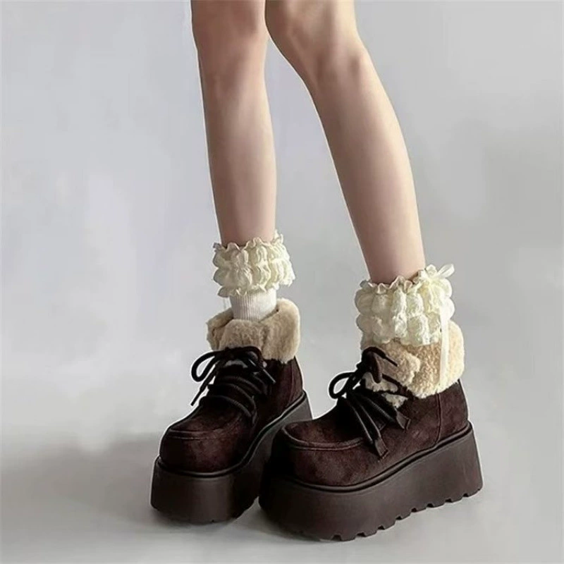 Non-slip warm low boots platform, wholesale
