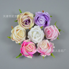 模造花ベルベット真珠薔薇花胸花手首花制作結婚式シーン配置アーチ柱生け花