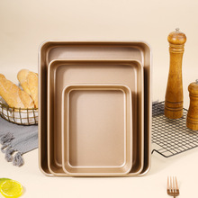 9/11/13英寸0.5厚碳钢长方形烤盘不沾深烤盘饼干面包火鸡牛排烤盘