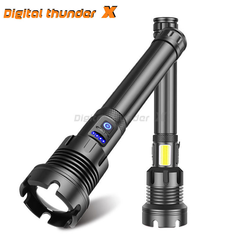 Cross-border XHP70 + COB linterna de Luz Blanca Roja zoom P70 linterna recargable USB