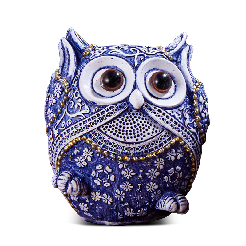 Blue And White Owl Home Creative Small Ornaments