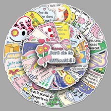 50张原创法语励志贴纸创意小清新主语短语标语手机壳笔记本贴贴纸