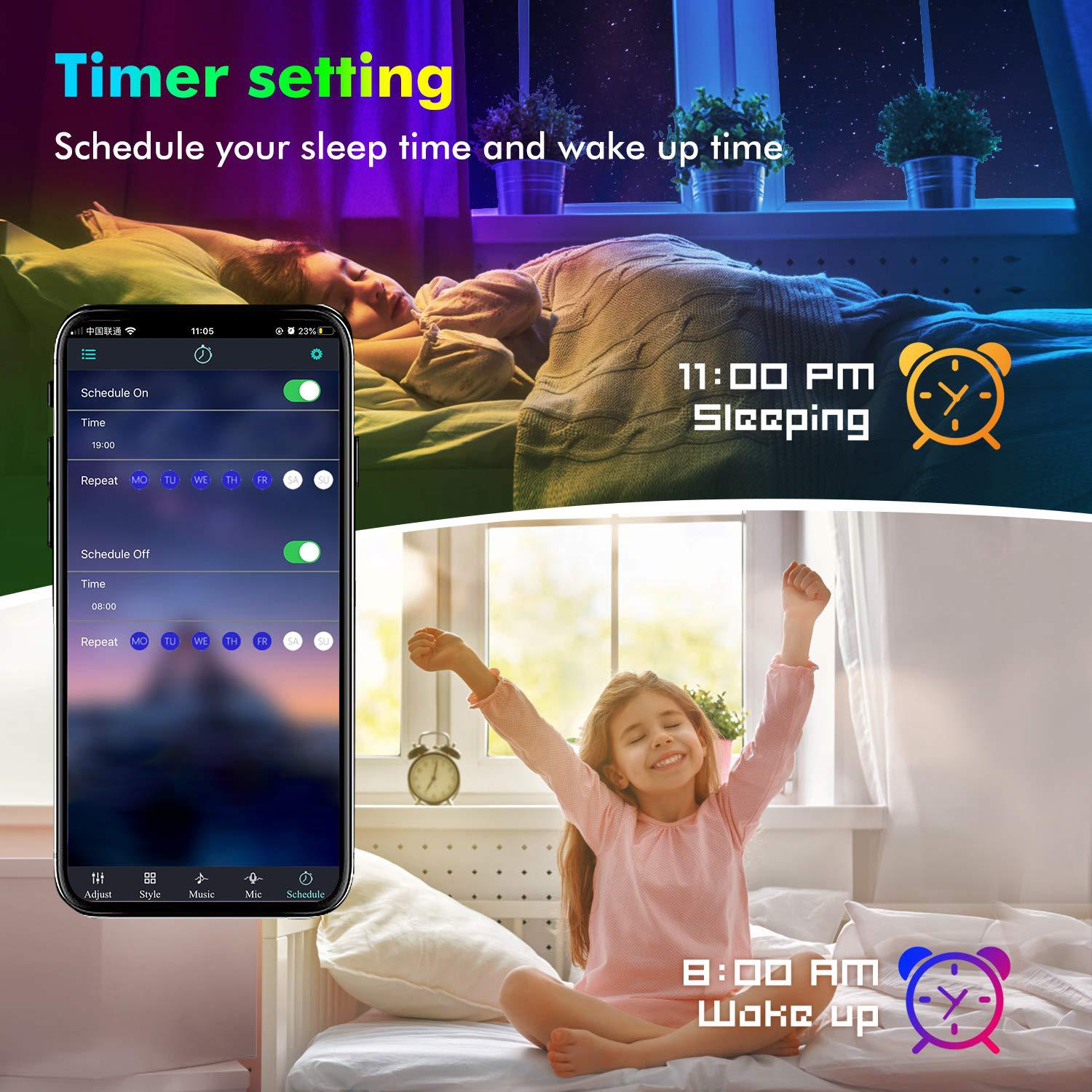 5Vled16 Lampenfassung Bluetooth 24 Tasten 3535 selbstklebend RGB Farbwechsel Schlafzimmer Kleiderschrank Heimdekoration LED-Streifen