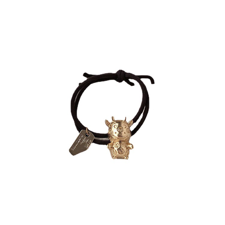 Hermoso retro aleación cabeza cuerda red simple moda de alta elasticidad base anillo de cabello popular cabello de cola de caballo mujer