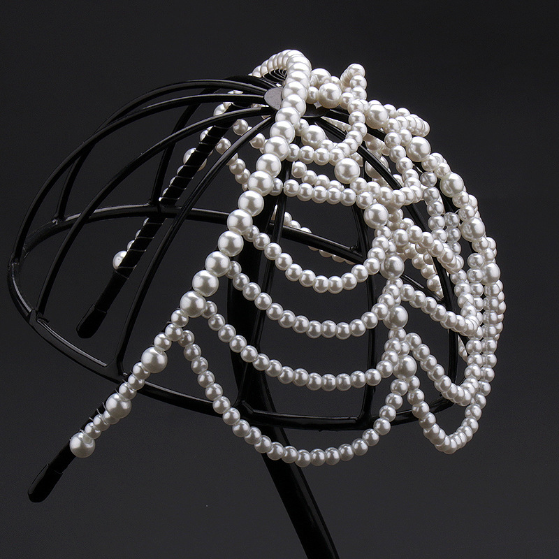 Women's Elegant Pearl Plastic Hair Band display picture 3