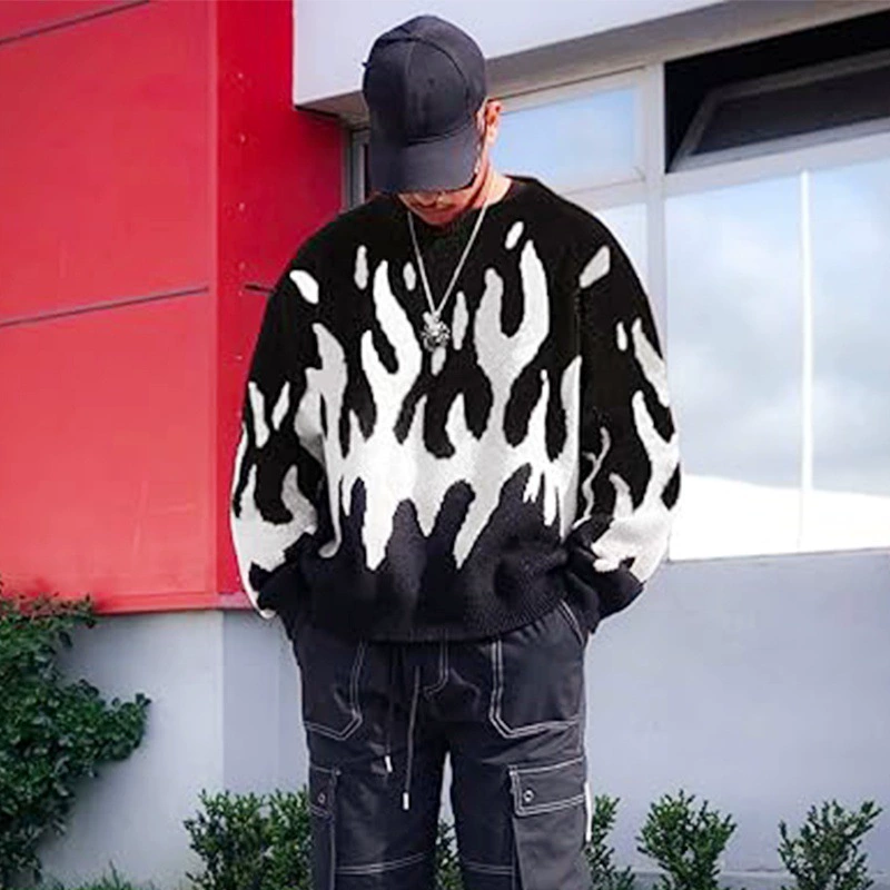 (Cross-border trading), autumn demi-season knitted sweater with a round collar, Amazon, oversize
