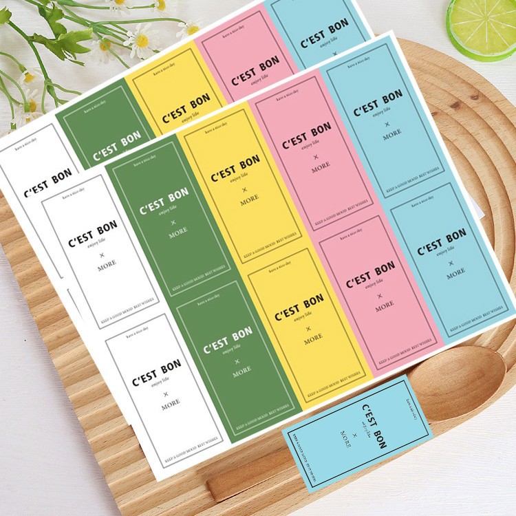 咖啡杯创意贴纸饮料袋手账贴装饰不干胶烘焙甜品包装装标签封口贴