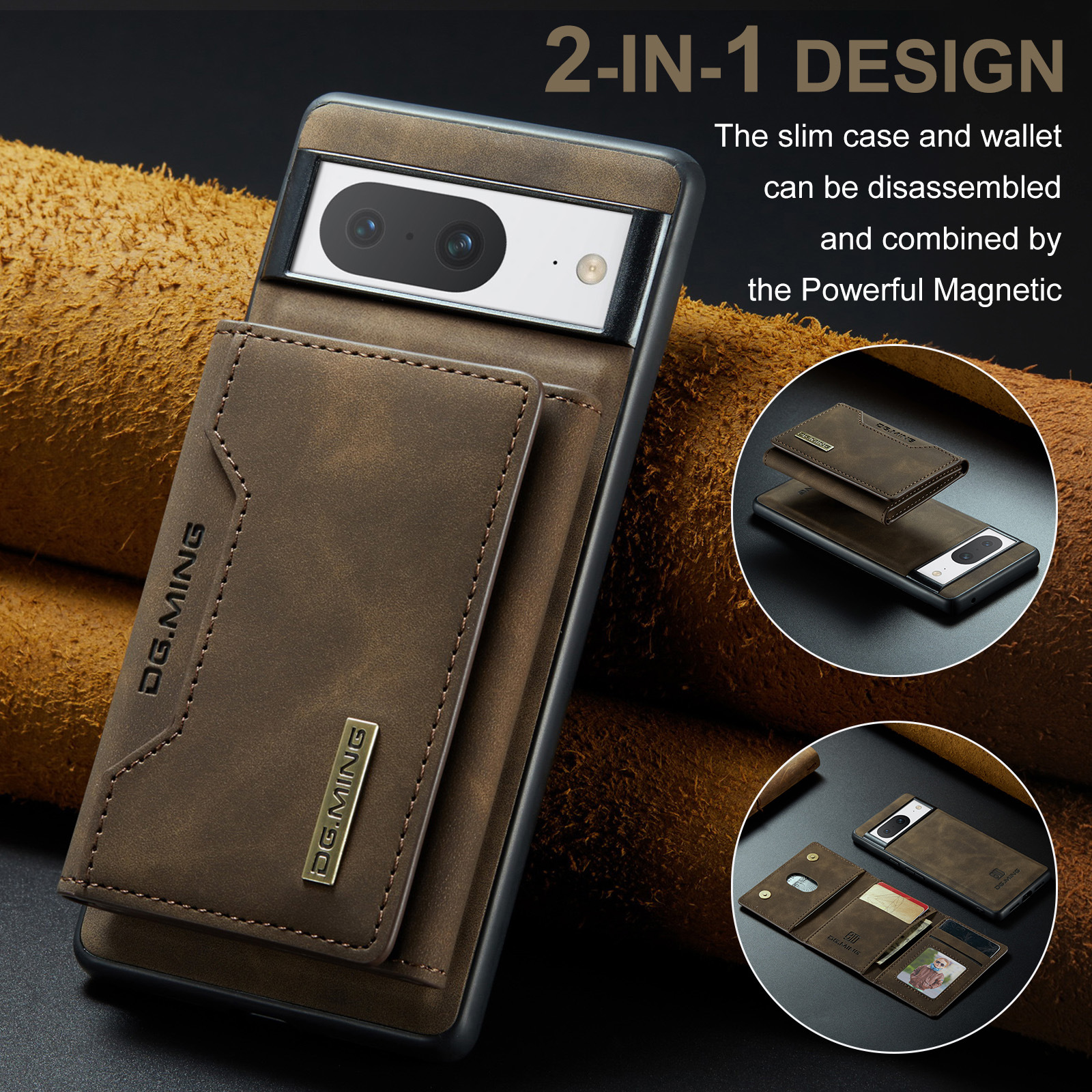 Custodia magnetica con portacarte per google pixel 8 e 8a_voghion.com