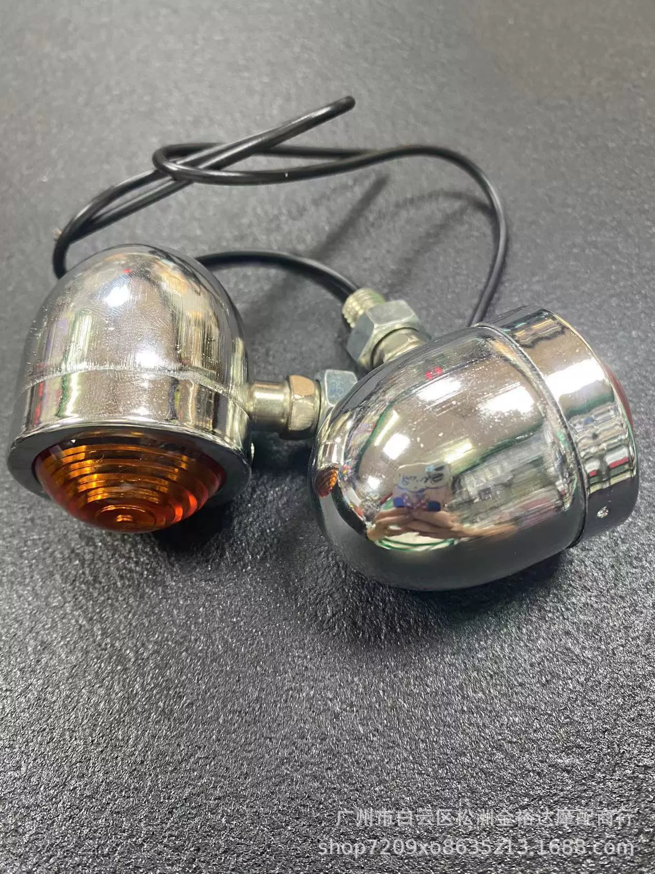 Мотоцикл указатель поворота Harley Prince Автомобиль Модифицированный указатель направления Ретро забор Серебряный корпус Поворотный командный свет Водонепроницаемый свет