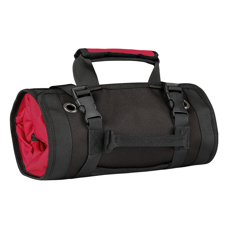 Kit de herramientas de electricista en rollo, kit de herramientas de hardware multifuncional portátil, bolsa de almacenamiento de herramientas de reparación portátil resistente y duradera