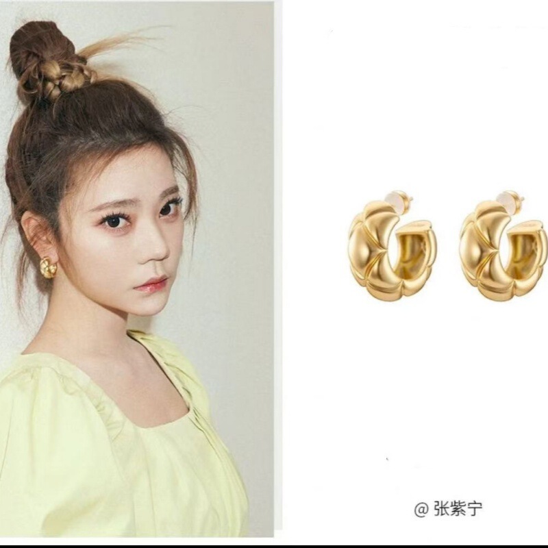 杨紫同款菱格耳环COCO耳钉法式百搭耳饰直播爆款欧美跨境厂家直销|undefined