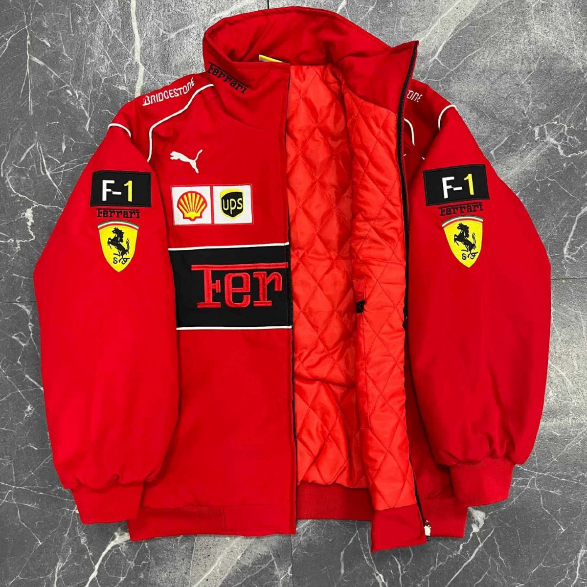 Ferrari, гоночная машина, куртка, модная джерси, с вышивкой, американский стиль, версия для путешествий, индивидуальная пошив