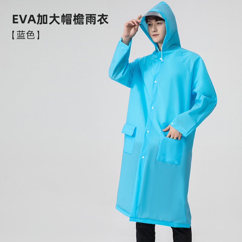 Fabricantes de suministro de EVE portátil chaqueta de lluvia al aire libre turístico unido chaqueta de lluvia gran gorra de botón para adultos chaqueta de lluvia