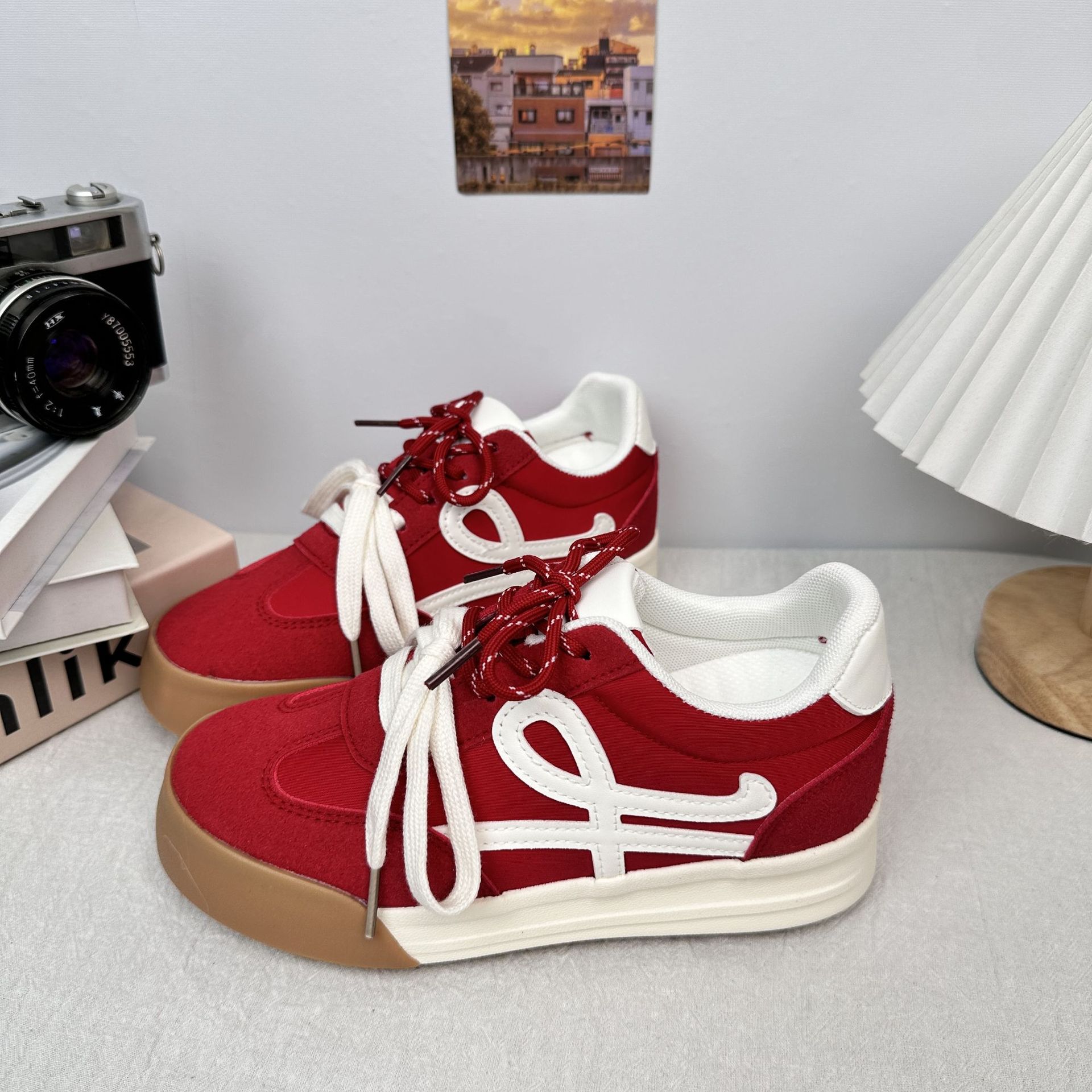 6649 Calzado de entrenamiento alemán de estilo escolar de estudiante 2025 primavera todo-fósforo suela suave zapatos cómodos zapatos de suela gruesa