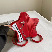 外贸大包包女异形五星通勤单肩斜挎包小众设计钢琴多用出行双肩包