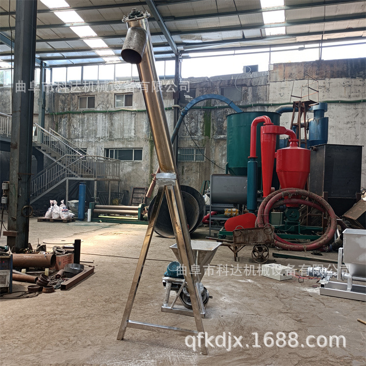 黑龙江密封轴承座氧化钙粉螺旋提升机XWZF 5米长石粉蛟龙上料机