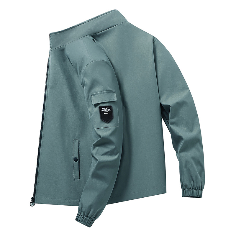 Chaqueta transfronteriza adolescente hombre cuello cuadrado chaqueta delgada camiseta delgada camiseta de ocio simple fábrica de trajes de vuelo al por mayor