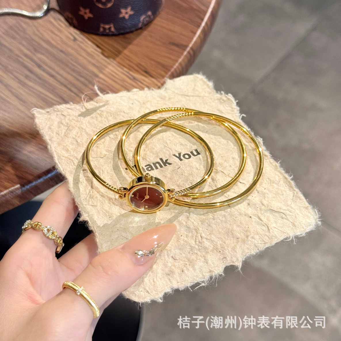 Milissa Watch Women's High-End Exquisite Compact Bracelet Style Steel Band Quartz Watch Small Dial Bracelet Watch Fashion