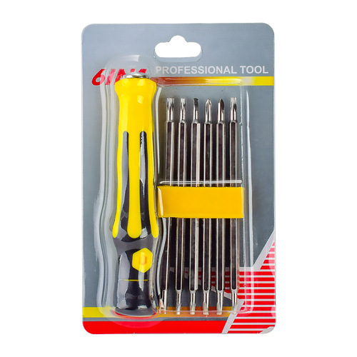 Cross-shaped plum blossom Y-shaped U-shaped mobile phone telecommunications repair 1-tool screwdriver 6-in-1 multi-purpose screwdriver set