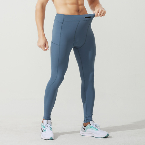 Light compression sports quick-drying pants, men's autumn and winter new outdoor training yoga fitness pants, running tights