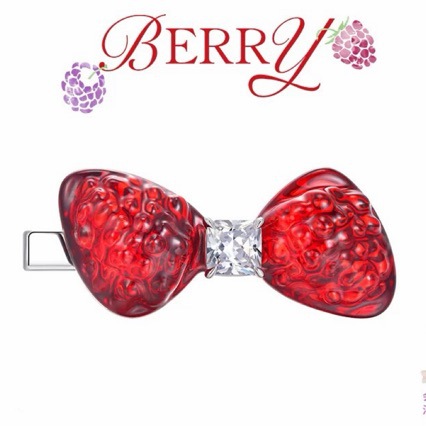Yvmin Berry Gemstone Hair Clip Hair Accessory Bangs Clip Designer Style Birthday Gift New Product Bowknot